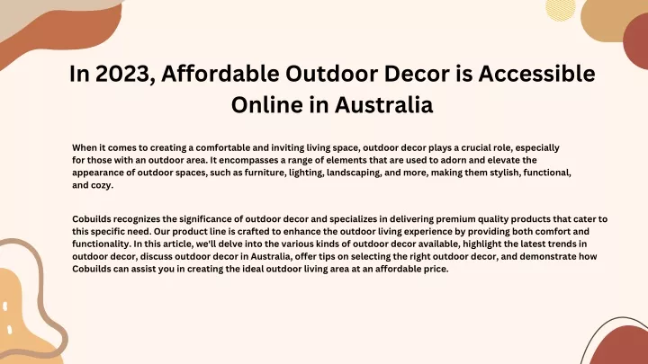 in 2023 affordable outdoor decor is accessible