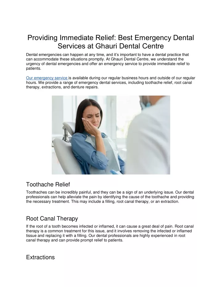 providing immediate relief best emergency dental