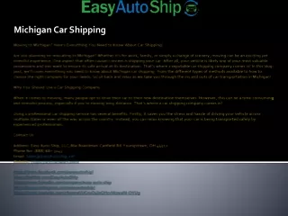 michigan car shipping