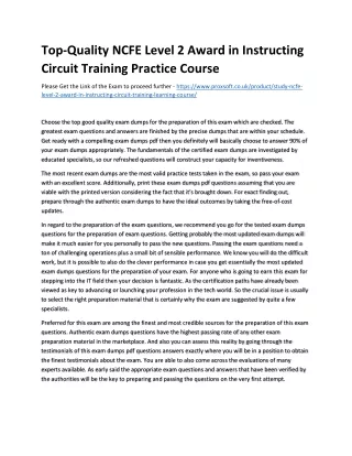 top quality ncfe level 2 award in instructing