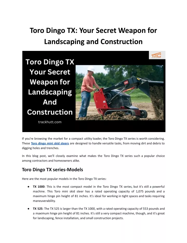 toro dingo tx your secret weapon for landscaping