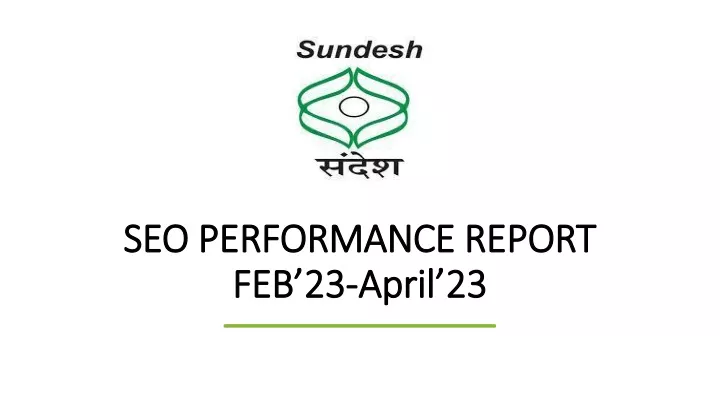 seo performance report feb 23 april 23