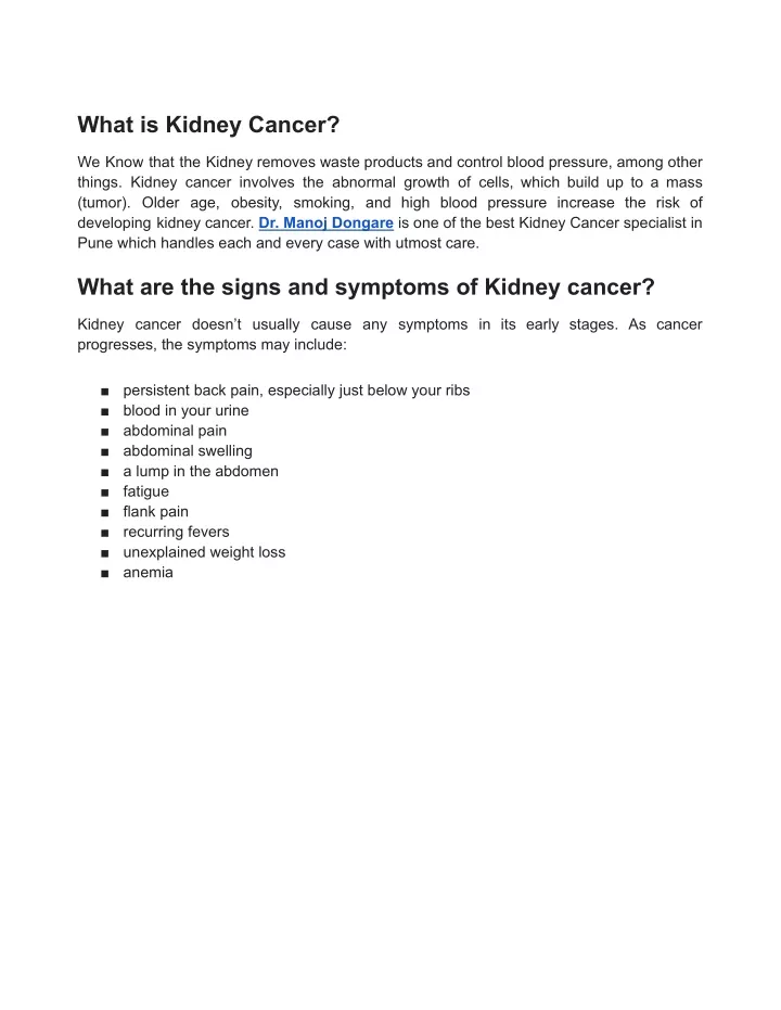 what is kidney cancer