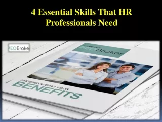 4 Essential Skills That HR Professionals Need