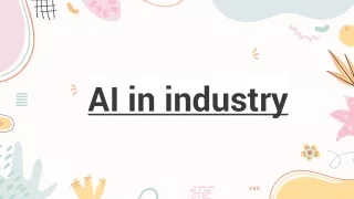 AI in industry