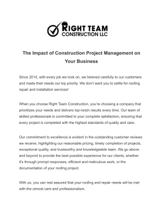 _The Impact of Construction Project Management on Your Business