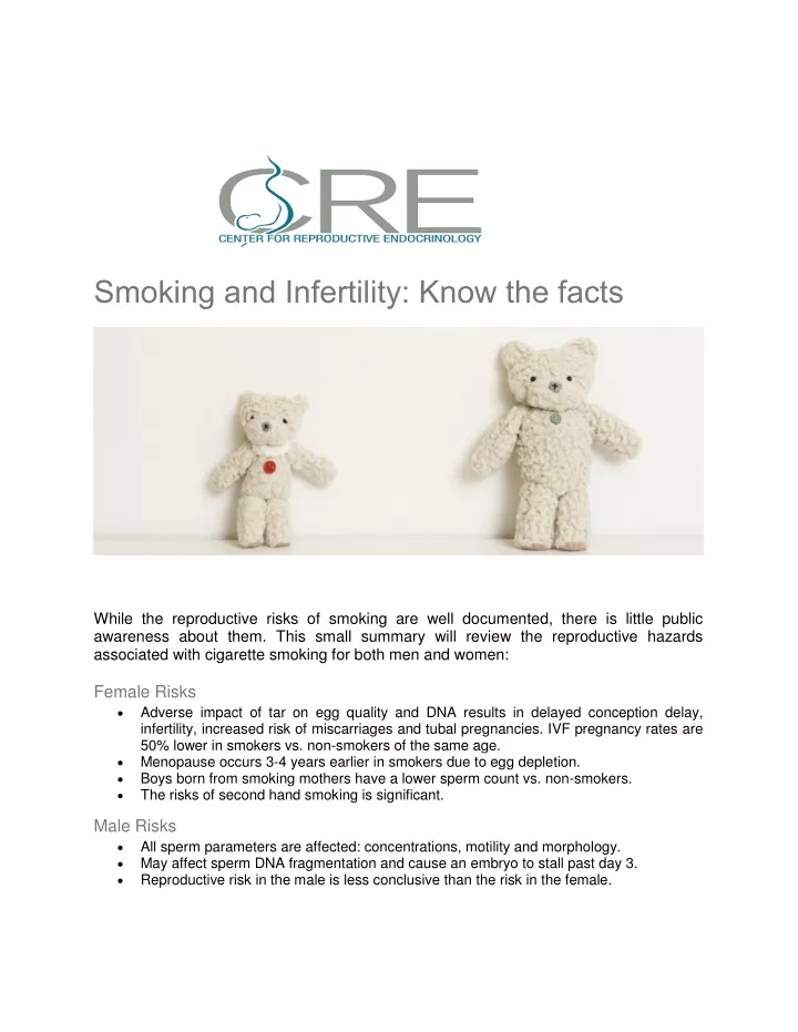 smoking and infertility know the facts