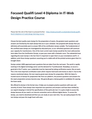 focused qualifi level 4 diploma in it web design