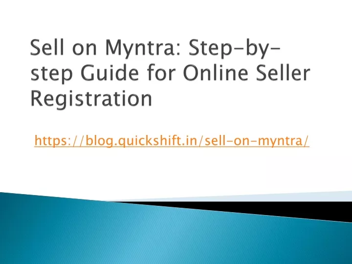sell on myntra step by step guide for online seller registration