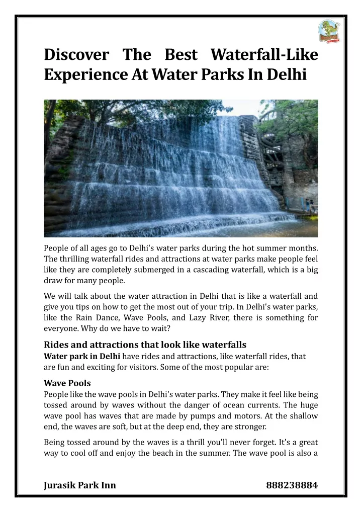 discover the best waterfall like experience