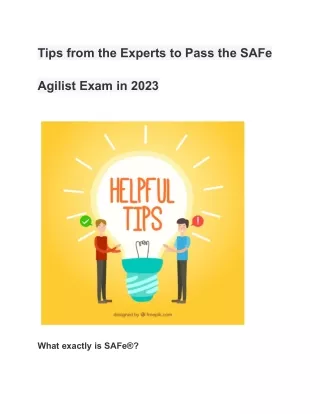 Tips from the Experts to Pass the SAFe Agilist Exam in 2023