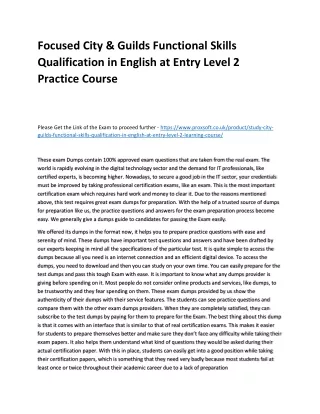 focused city guilds functional skills