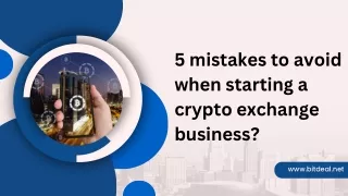 5 Mistakes to avoid while starting a crypto exchange business