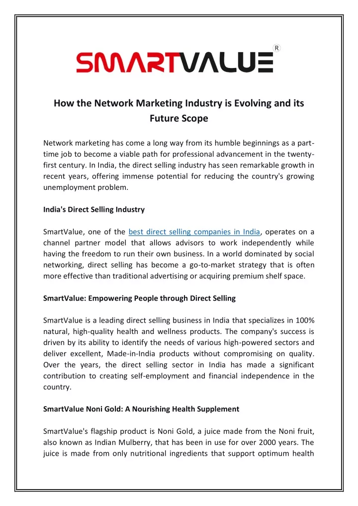 how the network marketing industry is evolving