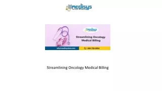 streamlining oncology medical billing