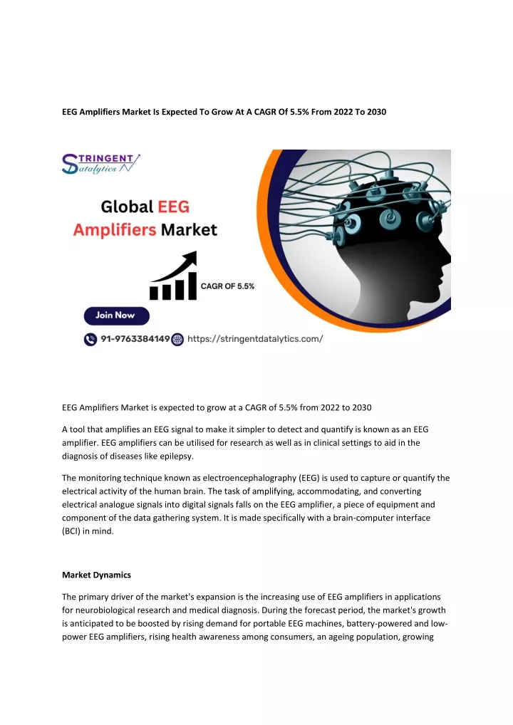 eeg amplifiers market is expected to grow