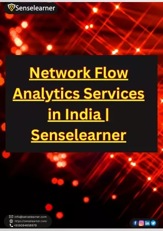 Network Flow Analytics Services in India | Senselearner