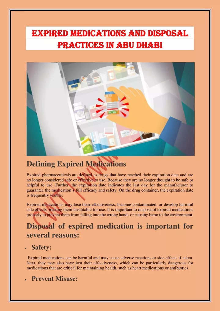 expired medications and disposal expired