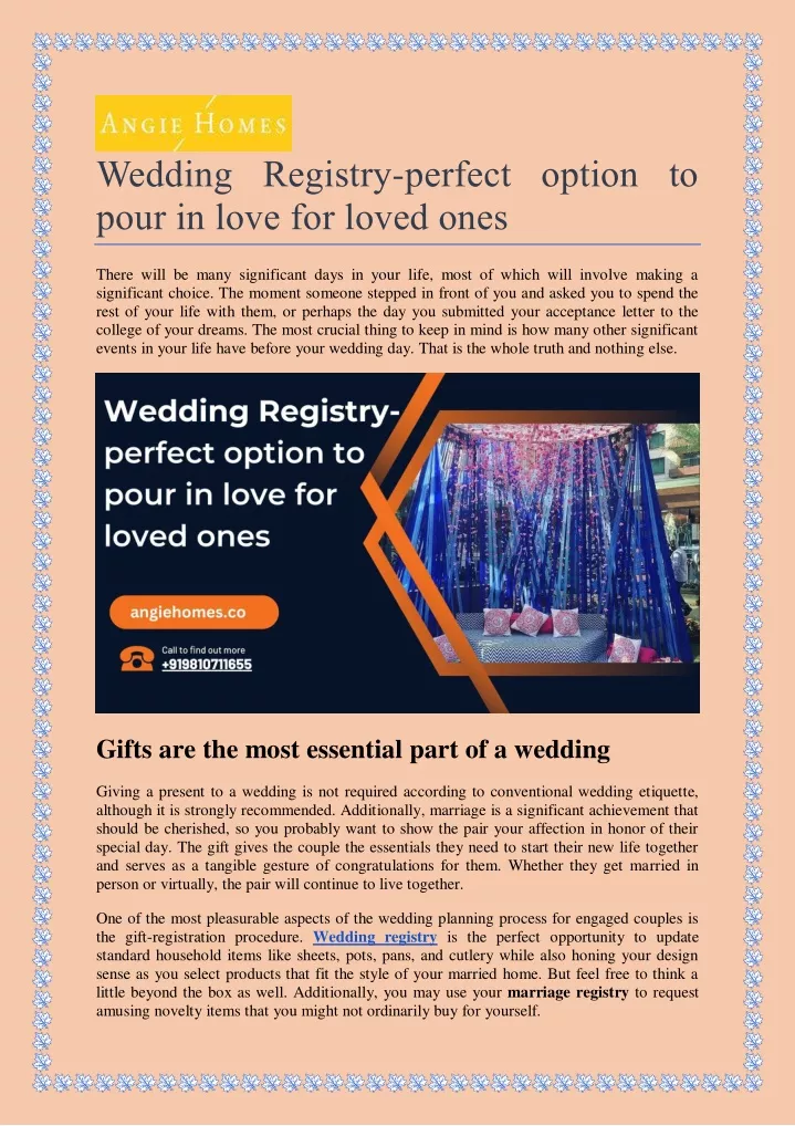 wedding registry perfect option to pour in love