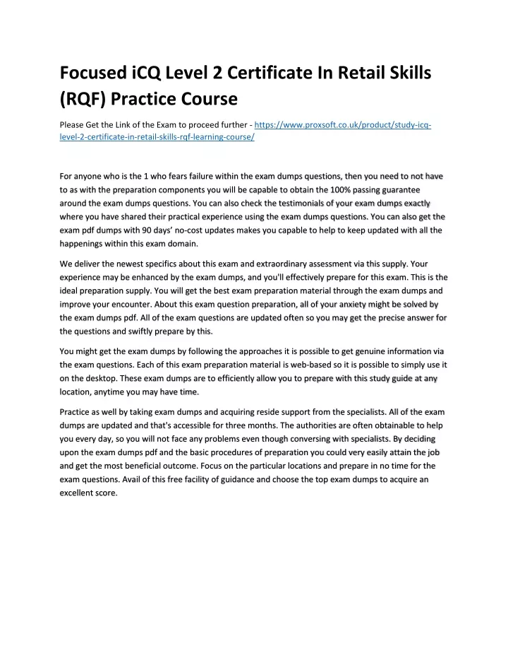 Ppt Focused Icq Level 2 Certificate In Retail Skills Rqf Practice Course Powerpoint 