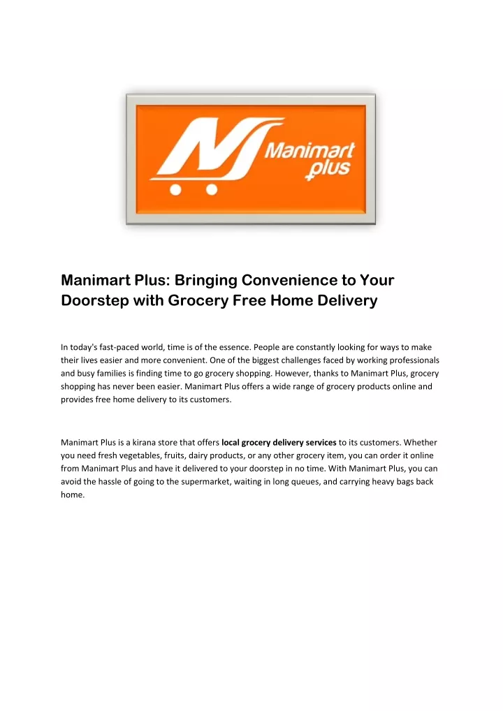 manimart plus bringing convenience to your