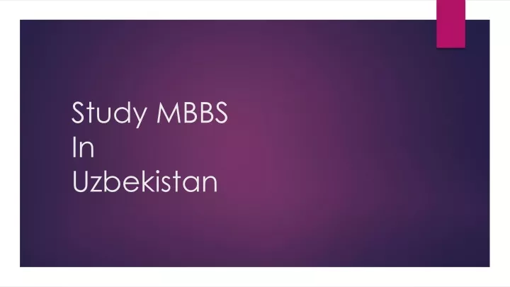 study mbbs in u zbekistan