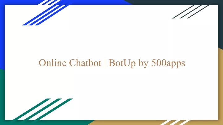 online chatbot botup by 500apps