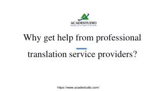 Why get help from professional translation service providers_