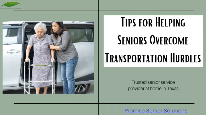 tips for helping seniors overcome transportation