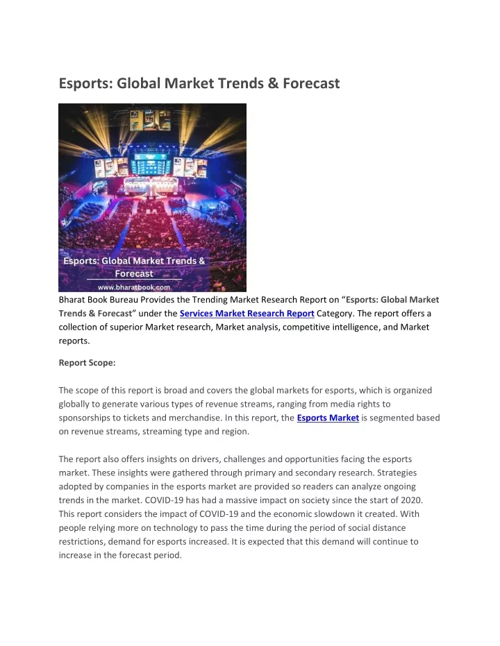 esports global market trends forecast