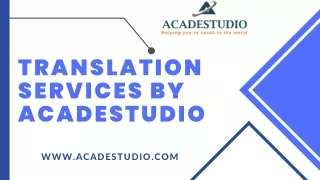 translation services by acadestudio