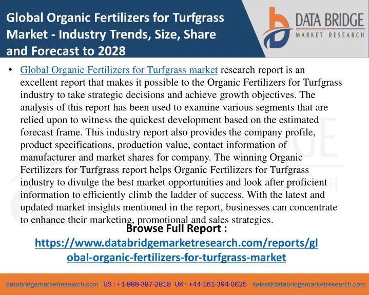 global organic fertilizers for turfgrass market