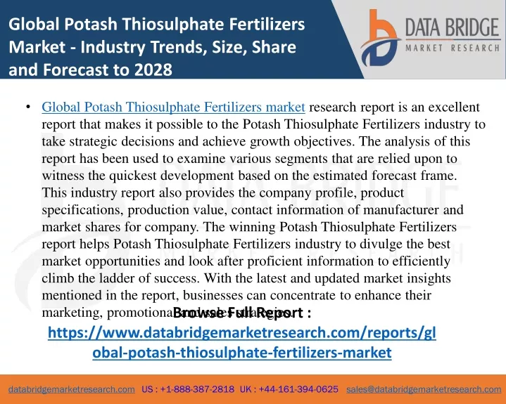 global potash thiosulphate fertilizers market