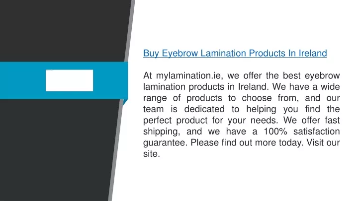 buy eyebrow lamination products in ireland