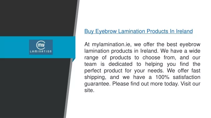 buy eyebrow lamination products in ireland