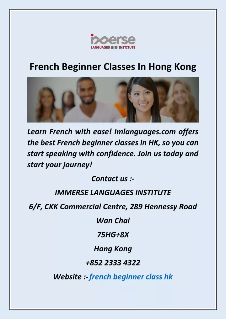 french beginner classes in hong kong