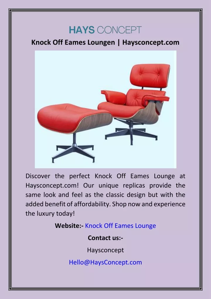 knock off eames loungen haysconcept com