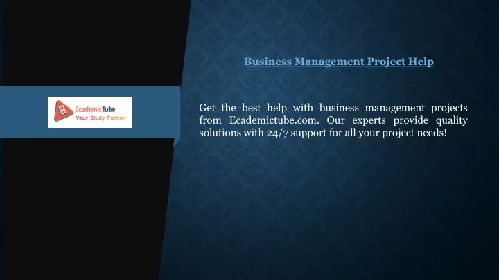 business management project help