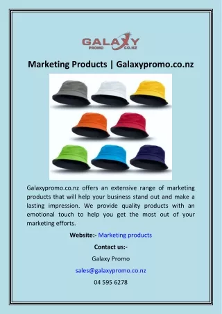 Marketing Products  Galaxypromo.co.nz