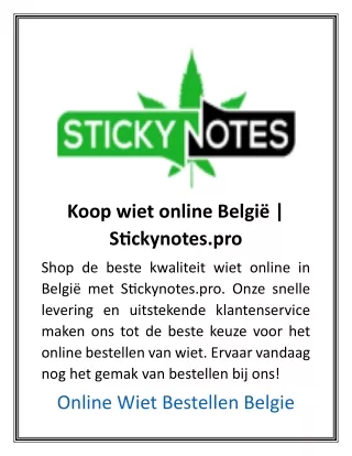 koop wiet online belgi stickynotes pro