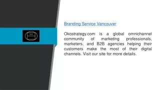 Branding Service Vancouver Okostrategy