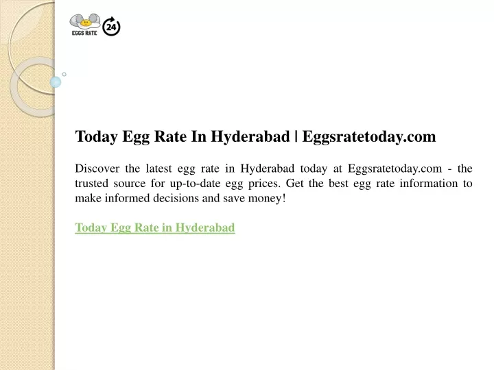 today egg rate in hyderabad eggsratetoday