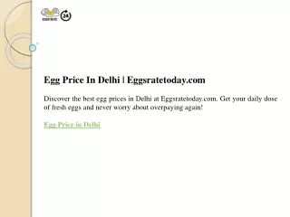 Egg Price In Delhi  Eggsratetoday.com