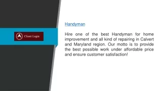 Hire Best Handyman For Repairing in Calvert