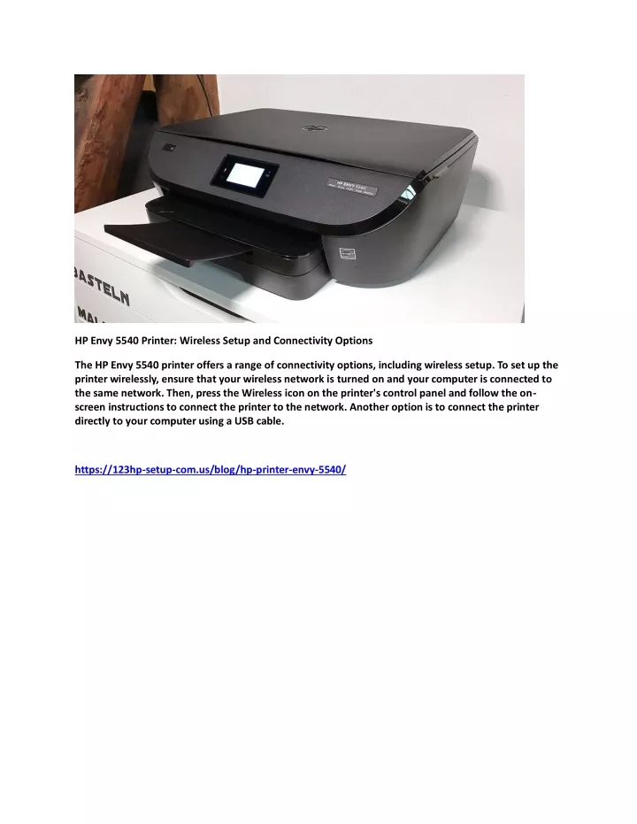 hp envy 5540 printer wireless setup