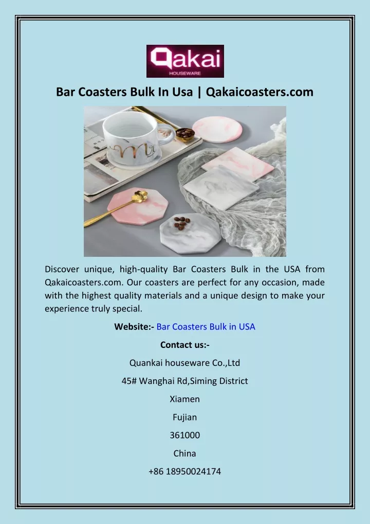 bar coasters bulk in usa qakaicoasters com