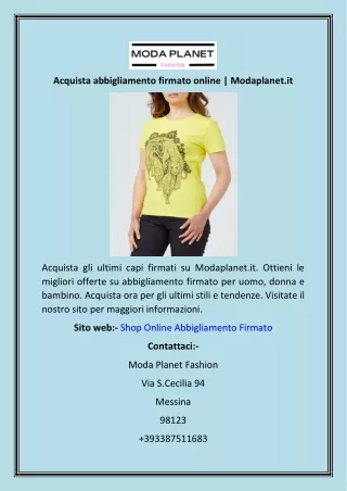 Acquista abbigliamento firmato online  Modaplanet