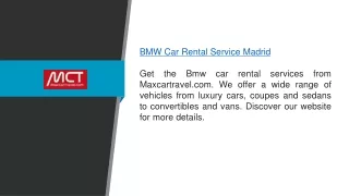 Bmw Car Rental Service Madrid Maxcartravel.com