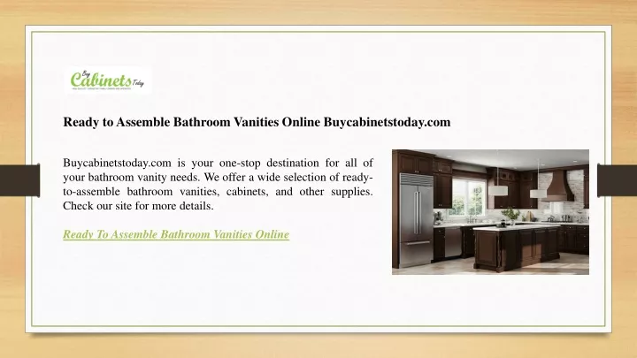 ready to assemble bathroom vanities online