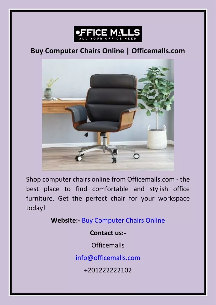 buy computer chairs online officemalls com